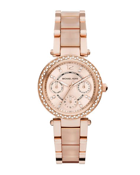 mini parker rose gold michael kors|michael kors parker watch.